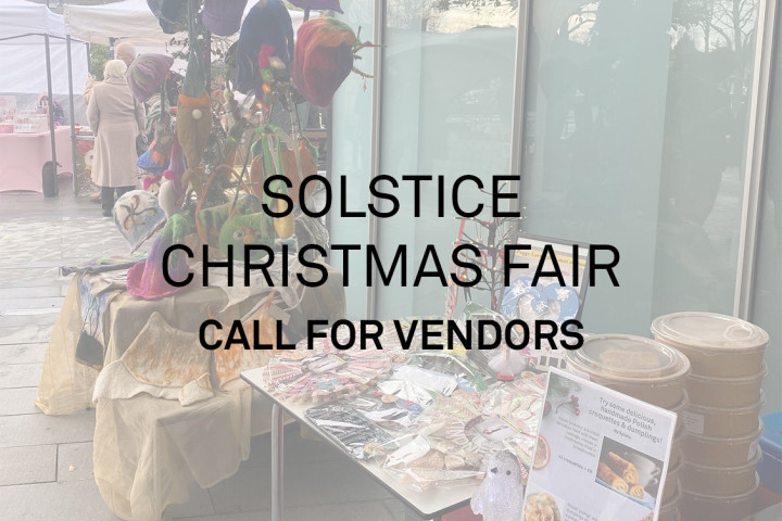 Image saying Solstice Christmas Fair 2024: Call for vendors